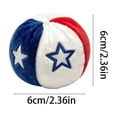 thumbnail image 3 of erdimoy 4th of July Patriotic Plush Balls, 2.36" Soft Red White Blue Embroidered Toys (4 Styles), 3 of 6