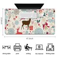 thumbnail image 5 of Long Mouse Pads for Desk,Multicolor Christmas Deer Pattern Desk Mats on Top Of Desks, Desk Mouse Pad Extra Large with 3mm Non-Slip Base and Stitched Edge for Gaming,Office,Work,Home 47.3x23.6in, 5 of 5