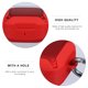 thumbnail image 3 of WASHWEPE 1Ud Estuche Compacto Para Auriculares Rojo Con Gancho Para Colgar Y Protección, 3 of 6
