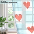 thumbnail image 4 of Yayeee Window Curtains Light Filtering 63"x42" Grommet Panel Pair Home Living Room Decor, Light Blue Checkered Heart, 4 of 7