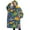 Blue Cartoon Dinosaurs-3, variant on Oversized Wearable Blanket Hoodie,Blue Cartoon Dinosaurs Landscape Pattern Sherpa Blanket Hoodie with Super Pockets,Super Warm Fuzzy Pullover for Women & Men