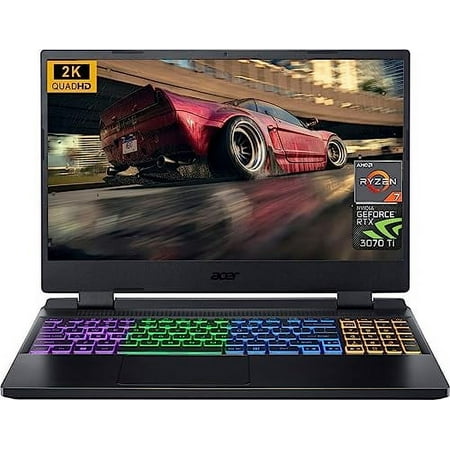 Acer Nitro 5 Gaming Laptop 2023 Newest, 15.6" QHD 165Hz Display, AMD Ryzen 7 6800H Processor, NVIDIA GeForce RTX 3070 Ti Graphics, 32GB DDR5 RAM, 2TB SSD, Backlit Keyboard, Windows 11 Home