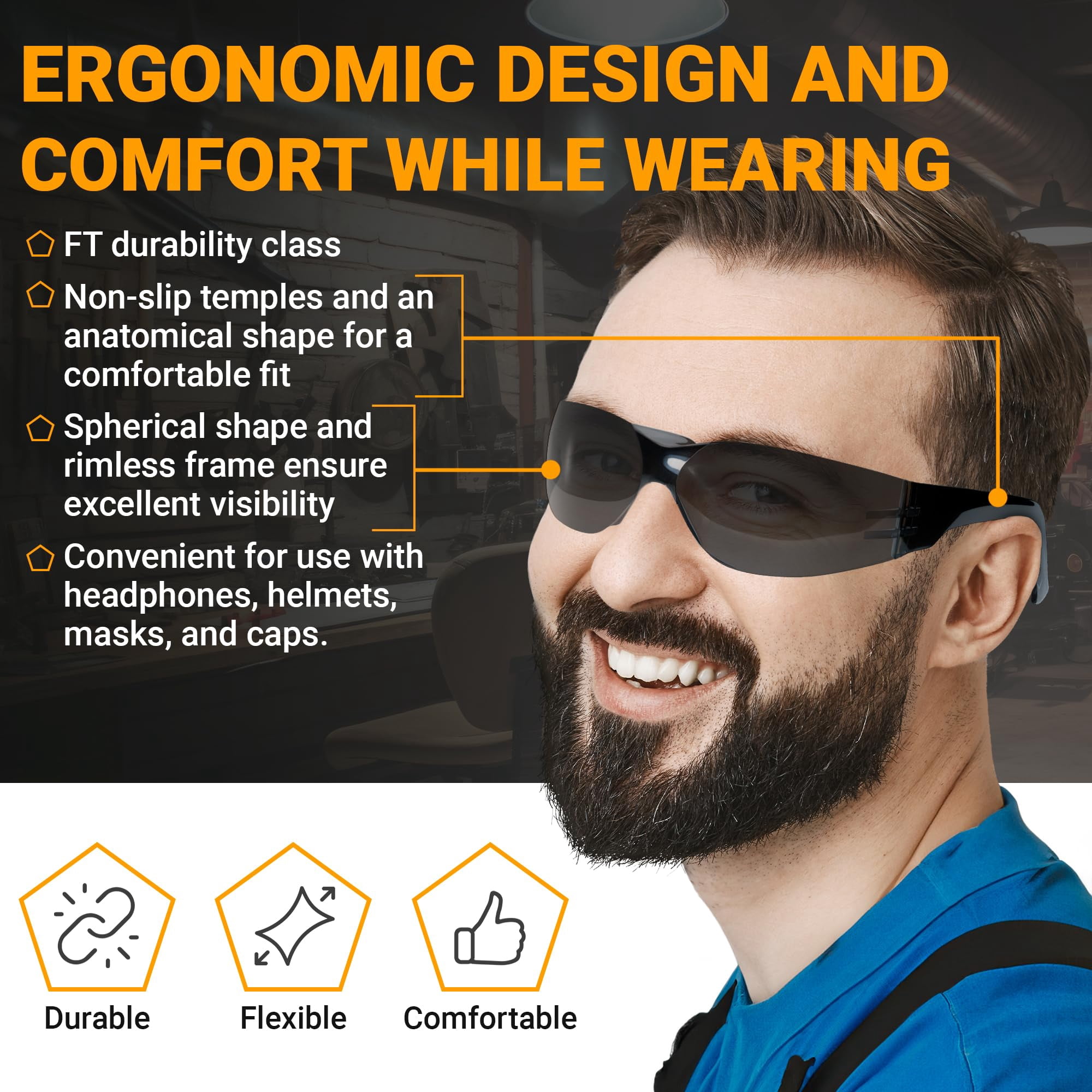 Gradient Gray Anti Fog Safety Glasses for Men & Women. Pack of 12 Unisex Scratch Resistant Wrap Around Protective Eyewear Safety Goggles. Lightweight & Durable Protective Eyewear
