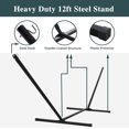 thumbnail image 7 of SUNCREAT Quick Dry Double Hammock with Stand, 2 Person Outdoor Hammock with Stand for Poolside, Garden, Backyard, Green White, 7 of 7