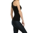 thumbnail image 3 of Lady's Slim Fit Racer Back Tank - Black, 3 of 4