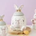 thumbnail image 5 of Zmeidao Ceramics Easter Bunny Cookie Jar Rabbit Series Jars Large Capacity Storage Jars for Easter Home Kitchen Birthday Gifts Arts Small Storage Jars Relief Design, 5 of 5