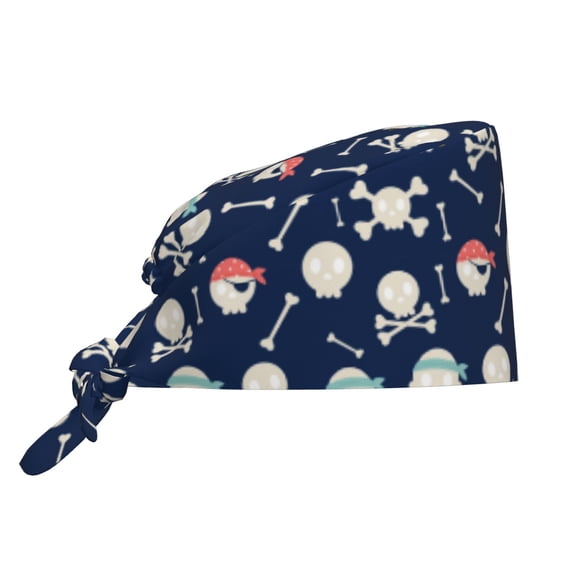 Easygdp Pirate Skulls 1 Men Women Adjustable Cap Working Hat Tie Back Cap, Work Cap