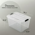 thumbnail image 2 of Caja organizadora apilable Lifetime Appliance Parts de 34 cuartos, transparente, paquete de 6, 2 of 6