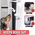 thumbnail image 3 of Cat Door Latch & Stopper. Adjustable Door Strap for Cats to Dog Proof & Keep Dog Out of Litter Box & Cat Feeder. Simpler Pet & Cat Gate Alternative. No Cut Cat Door Interior Door, 3 of 7
