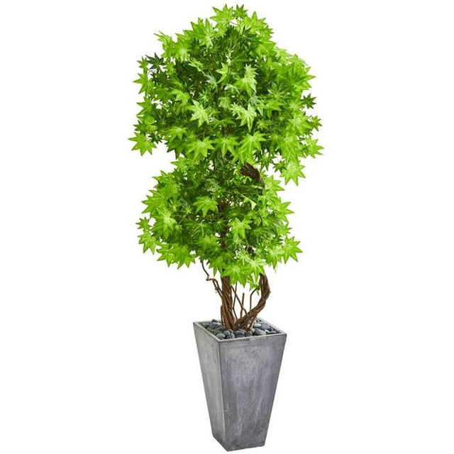 Nearly Natural 9287 74 in. Maple Artificial Tree in Cement Planter
