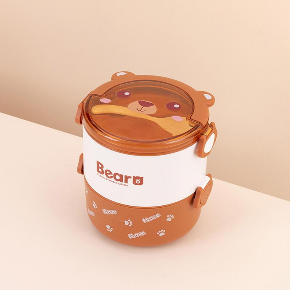 Bento Lunchbox For Kids Cute Bear Leakproof Lunch Containers For Hot Food  Vacuum Thermos Lunch Box Thermal Boxes Kitchen Gadget