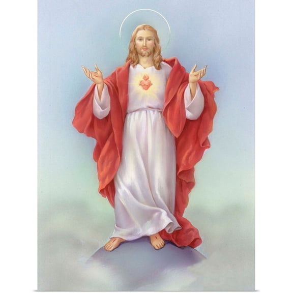 Great BIG Canvas | Rolled Christo Monti Poster Print entitled Jesus in a red robe