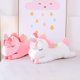 thumbnail image 3 of Almohada de peluche YONGSHENG Juguete de unicornio con alas de arco iris Blanco 22 pulgadas, 3 of 3