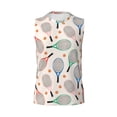 thumbnail image 6 of Lsque Cute Tennis Racket Print Men's Cotton Blend Sleeveless Muscle Shirts (S-3XL)- Moisture Wicking, Odor Protection, UPF 30+,X-Large, 6 of 8