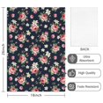 thumbnail image 2 of 2 Pcs Pioneer Flower Floral Print Pattern Kitchen Towels, Funny Microfiber Dish Towel Set, 18" X 26" Tea Towels, 2 of 6