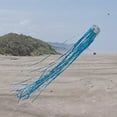 thumbnail image 2 of in the breeze teal holographic mylar windsock hanging decoration - decorative and humane bird and pest deterrent, 2 of 2