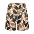thumbnail image 2 of joogoo Mens Swim Trunks Leaves Beach Shorts Drawstring Elastic Waist Swimwear Bathing Suits S, 2 of 7