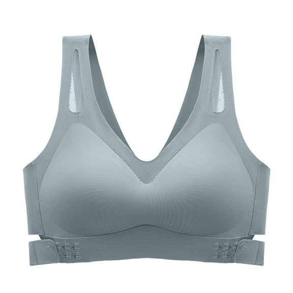 Push Up Bras for Women Women's New Traceless Fit Back Side Buckle Shaping Top Side Drop Sports Bra Blue XL