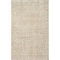 thumbnail image 2 of nuLOOM Handwoven Solid Vania Chevron Jute Area Rug, 3` x 5`, Off White, 2 of 4