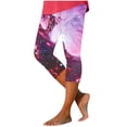 thumbnail image 3 of DDAPJ pyju Novelty Print Leggings for Women High Waisted Stretch Casual Yoga Capri Pants Butt Lifting Sports Workout Capris Multicolor XXL, 3 of 6