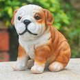 thumbnail image 4 of Estatua de perro de pie de regalo realista Inglés Bulldog cachorro estatua estilo encantador realista resina duradera jardín patio decorativo perro escultura para jardín ANGGREK  Otros, 4 of 8