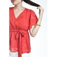 thumbnail image 4 of Blusa de encaje Roman Fashion /Juvenil, 5113 (Rojo) rojo G, 4 of 5