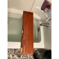 thumbnail image 4 of Stumps Custom Wood Handcrafted Padauk Wood Bath Tray for Ultimate Relaxation and Self-Care 29-30 Inches Length x 6-9 Inches Width Candle Slot, 4 of 5