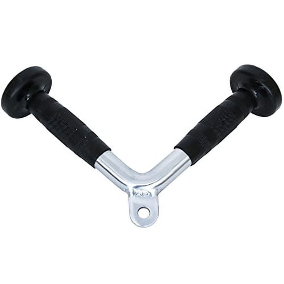 Body Sport Single Grip Bar with Rotating Handle, Hard Chromed with Polyurethane Handle, 25MM Diameter