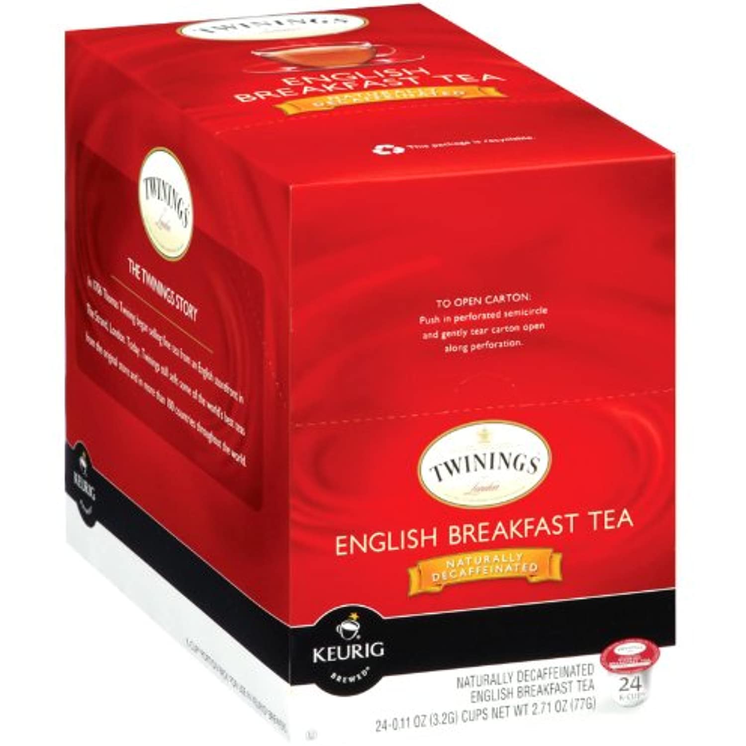 Twinings English Breakfast Decaf Tea For Keurig Brewers 24 KCups (Pack