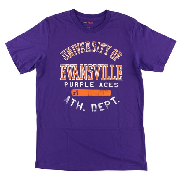 Camp David Apparel Camp David Mens Evansville Purple Aces College Thomas T Shirt Purple