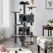 54" Cat Tree Activity Tower Pet Kitty Furniture with Scratching Posts & Ladders
