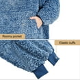 thumbnail image 3 of Catalonia Oversized Blanket Hoodie Sweatshirt, Wearable Sherpa Lounging Pullover for Adults Women Men, 3 of 9