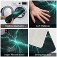 thumbnail image 2 of Green Lightning Flash Front Door Mat, Indoor Mats for Bedroom Bathroom Kitchen, Floor Mat Non-Slip, Soft Carpet Floor Cover Machine Washable Entryway Mat - 20x31.5in, 2 of 5