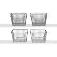 thumbnail image 1 of Diversified Scoop Wire Storage Basket, Medium, Industrial Gray, 6-Pack, 1 of 8