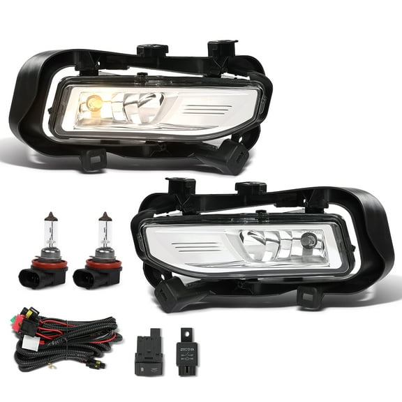 Front Bumper Fog Lights Lamps Set Left Right Side Fit for 2017-2019 Nissan Kicks