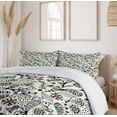 thumbnail image 6 of Ambesonne Floral Duvet Cover Set, Spring Foliage Ethnic, 2-Calking, Cream Grey, 6 of 7
