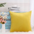 thumbnail image 4 of Unique Bargains Luxury Euro Velvet Square Decorative Throw Pillow Cover, 18" x 18" Yellow, 4 of 8