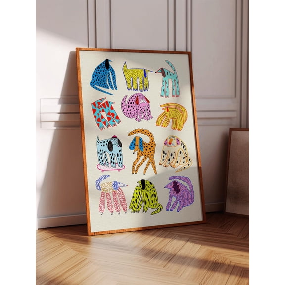 Cool Dogs Art Print, Home Decor For Kitchen, Living Room, Bedroom, Office, Entryway, House Warming Print, Dog Poster - Wall Art Prints Wall Art, Modern Wall Decor, 8x12 UNFRAMED