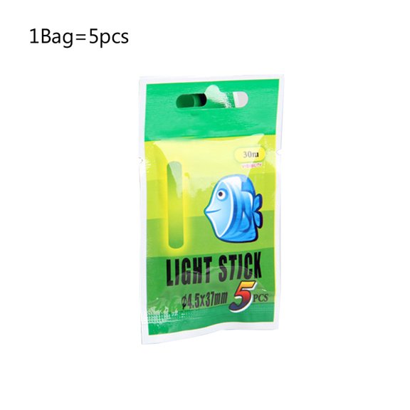 5Pcs Fishing Float Light Sticks Fluorescent Glow Sticks for Fishing Floats and Bobbers Night Fishing Tackle 4.5*37mm