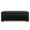 thumbnail image 4 of Gabbie 48" Wide Contemporary Storage Ottoman in Midnight Black PU faux leather, 4 of 14
