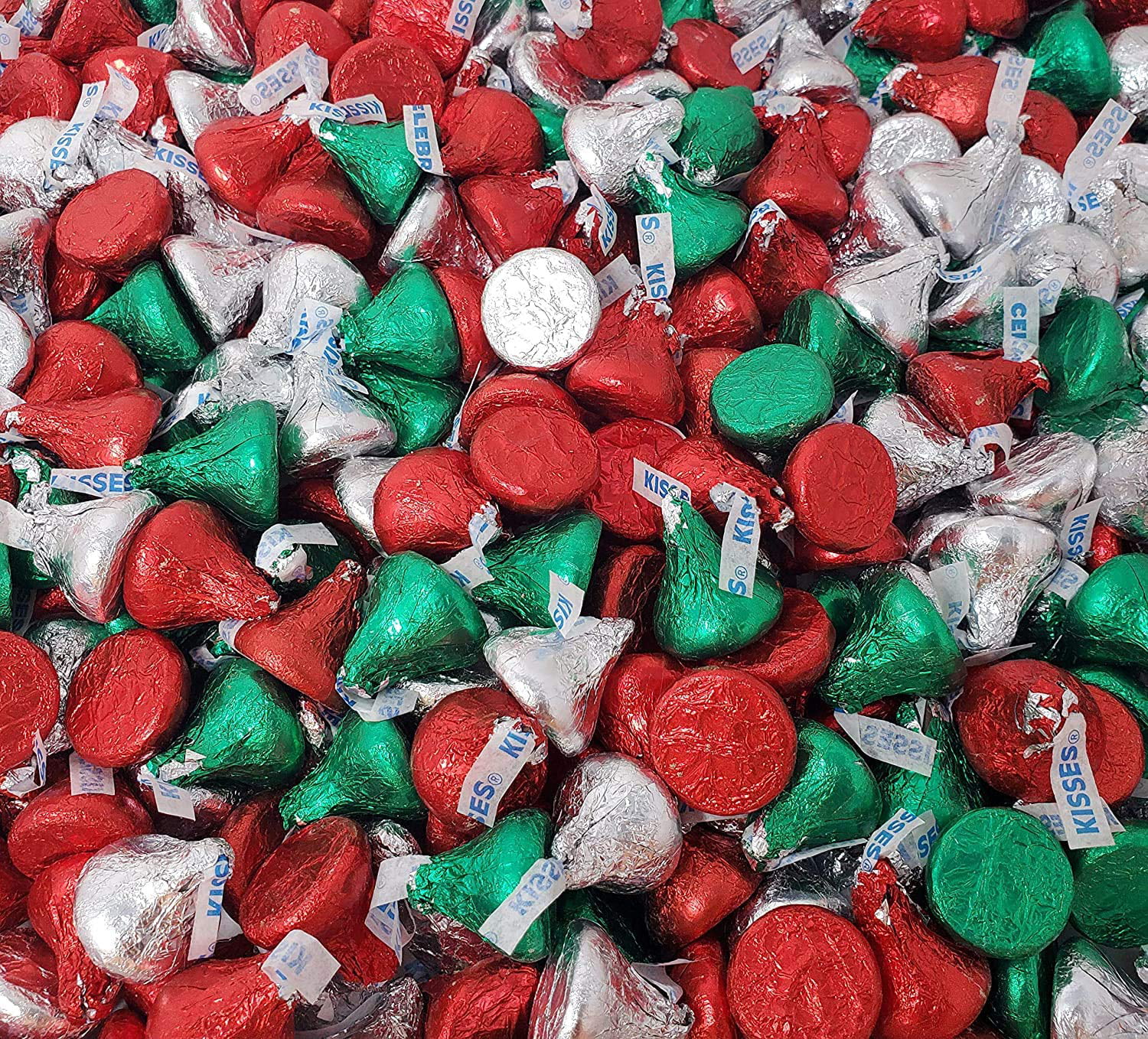 Hershey's Kisses Bulk Milk Chocolate Candy Assortment, Red Green And ...