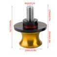 thumbnail image 2 of 2pcs 6mm Motorcycle CNC Rear Stand Swing Arm Spool Sliders Stand Swingarm Bobbins (Gold), 2 of 8