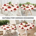 thumbnail image 7 of Red Christmas Tree Pattern Round Fitted Tablecloth with Elastic Edge,Dining Table Cover Waterproof,Outdoor Round Tablecloth for Camping,Dining,Indoor and Outdoor, 7 of 7