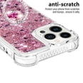 thumbnail image 3 of Funda para iPhone 13 Pro Max con Brillo Líquido Flotante, Purpurina, Parachoques y Anillo Giratorio Soporte, 3 of 5