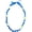 Blue, variant on 2026 Hawaiian Graduation Imitation Kukui Nut Leis Flower Necklace Tropical Ribbon Bow Artificial Plumeria Flower Tie Grad Party College Graduation