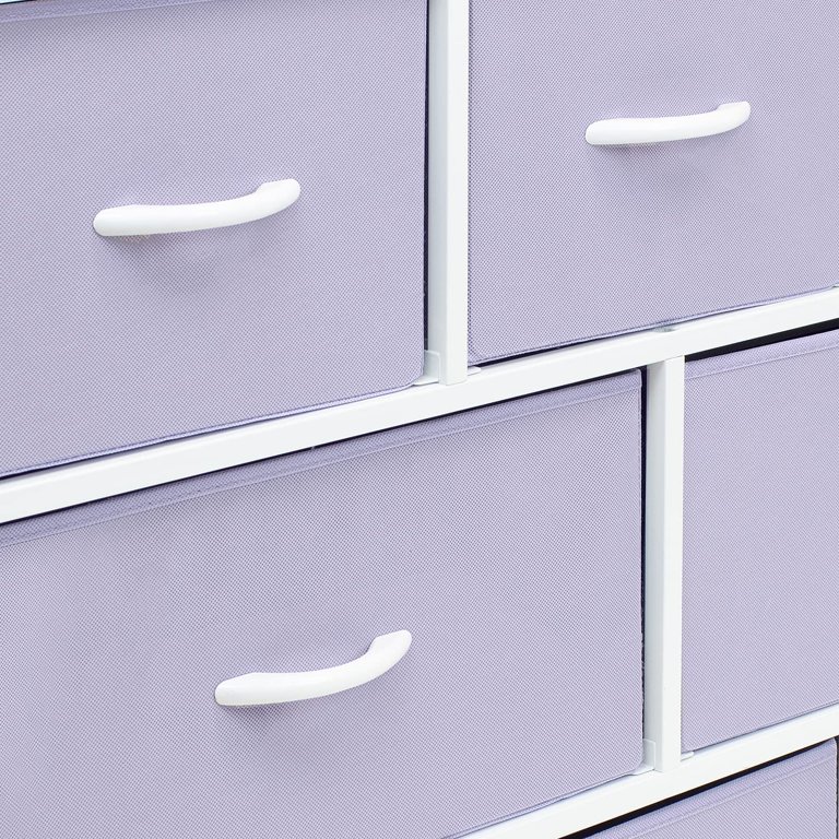 Sorbus 8 Drawers Chest Dresser Purple : Target