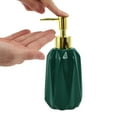 thumbnail image 3 of Unique Bargains 1 Pc Simple Diamond Shape Soap Pump Dispenser for Bathroom Hotel 300ml Green, 3 of 6