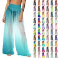 thumbnail image 1 of Pincandy Women's Cover Up Pants Sheer Sarong Coverups Summer Boho Beach Pant Elastic Waist Palazzo Cover Up Pants, 1 of 7