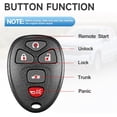 thumbnail image 4 of Easy to Use Key Fob Replacement Fits for Chevy Impala 2006 2007 2008 2009 2010 2011 2012 2013 Monte Carlo 2005-2007 Buick Lucerne 2006-2011 Cadillac DTS 2006-2011 Car Keyless Entry Remote, 4 of 7