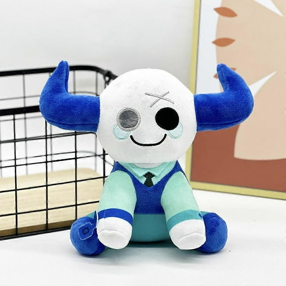 23cm le Broker Peluche Jouet Périphérique Vache en Peluche Bleue Poupée le Broker Peluche pour Enfants Cadeaux de Noël